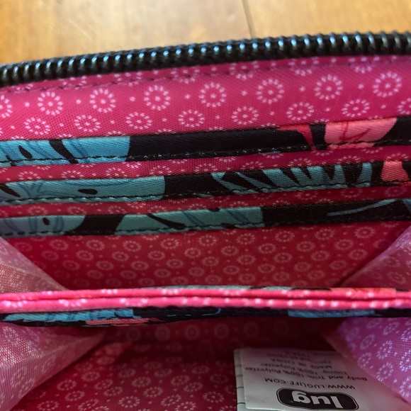 Lug splits SE RFID wallet in flamingo print - Picture 3 of 8